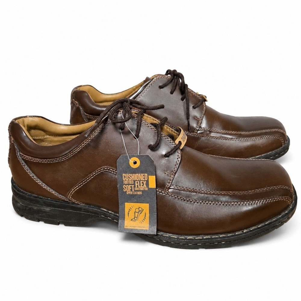 Dockers Shoes Mens‎ 14 Brown Leather Dress Oxford All Motion Comfort 90-29023